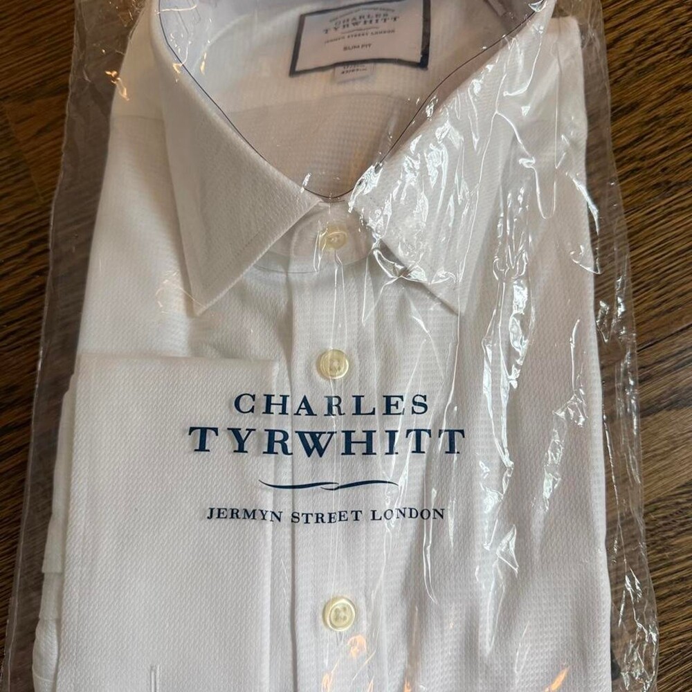 Charles Tyrwhitt white slim fit shirt size 17/35in #slimfit #formal